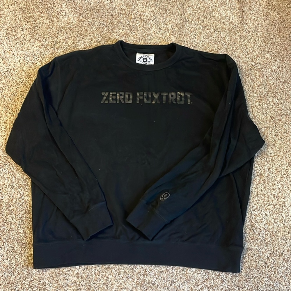 Zero Foxtrot men’s sweatshirt, size XXL.